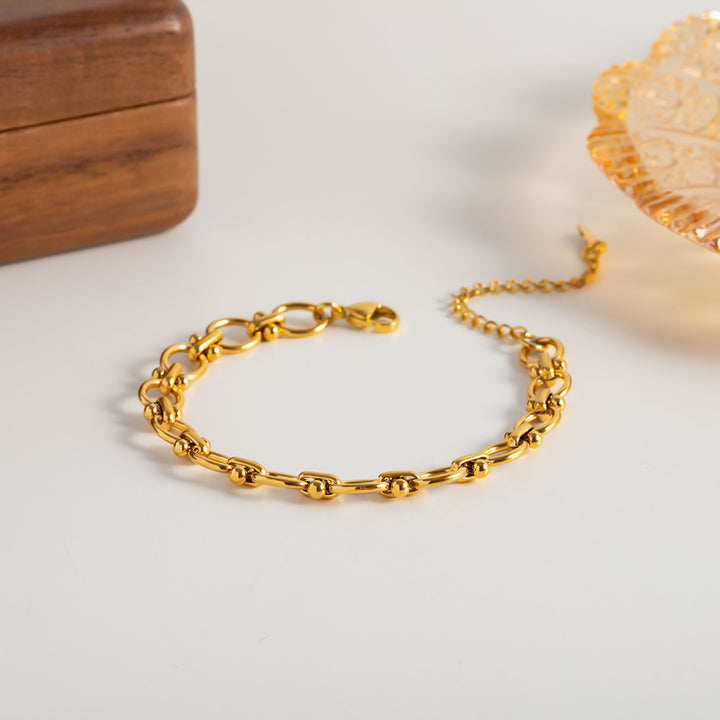 Marea Beaded Oval Link Bracelet