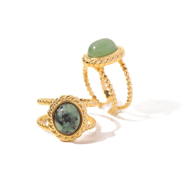 Salina Braided Stone Ring