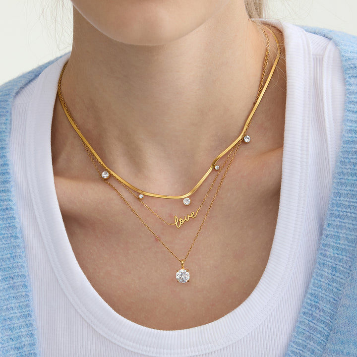 Halcyon Framed Zircon Necklace