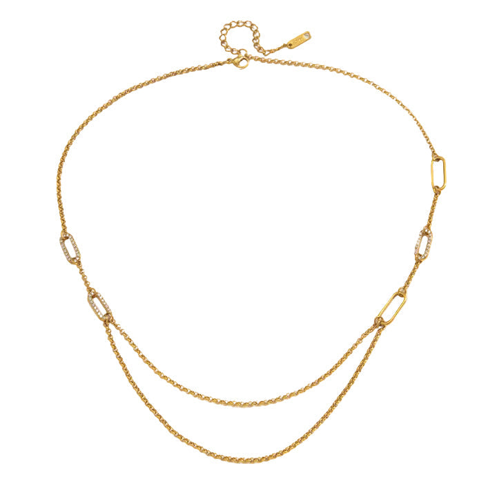 Calanque Twin Strand Chain Necklace