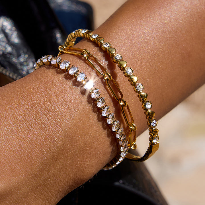 Seagrass Scattered Stone Band Bracelet