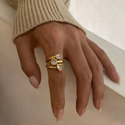 Salina Triple Crystal Wrap Ring