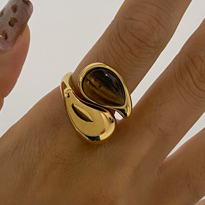 Marea Crossover Tiger Eye Ring