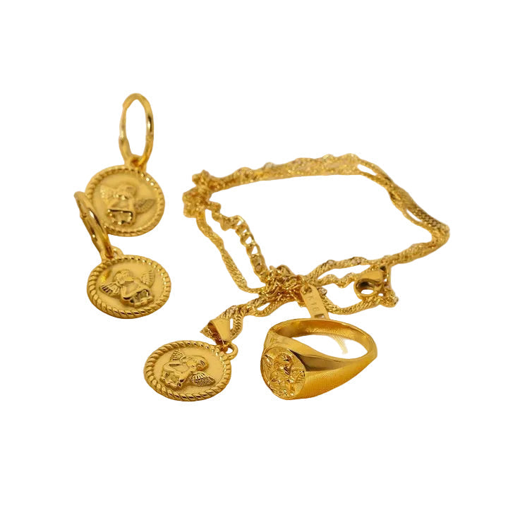 Caleta Angel Coin Necklace