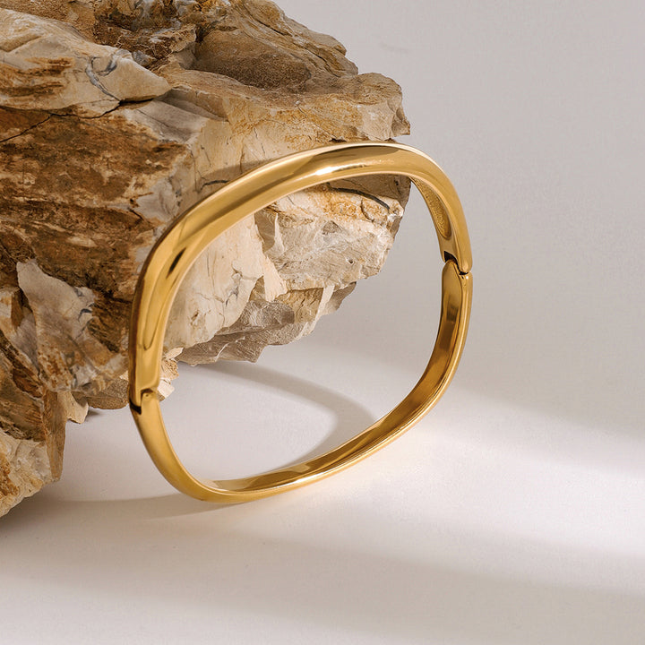 Solene Polished Cushion Bangle Bracelet