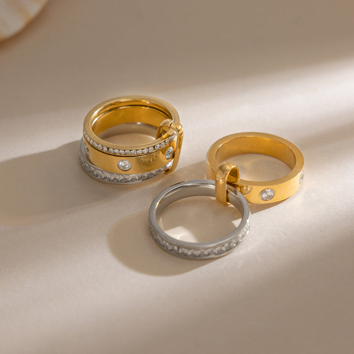 Marea Crystal Channel Ring