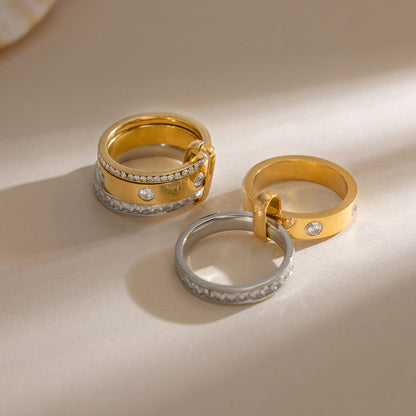 Marea Crystal Channel Ring