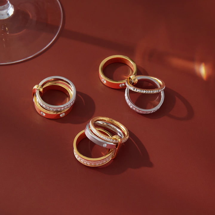 Marea Tiered Mixed Metal Ring