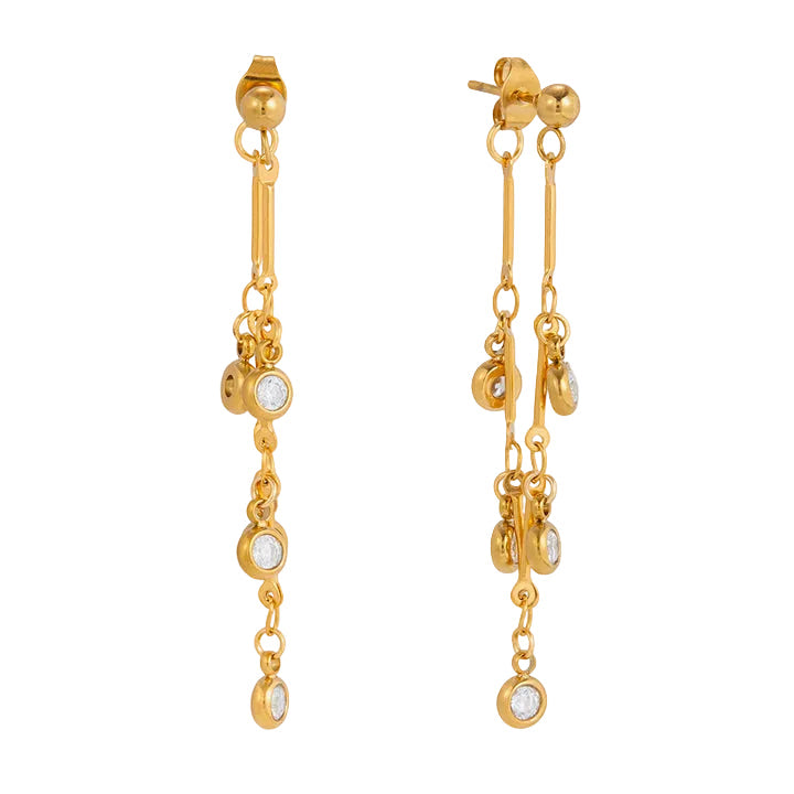 Salina Cascading Crystal Earrings