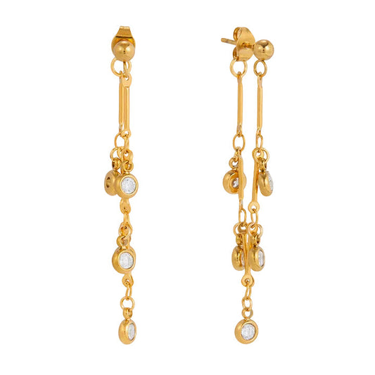 Salina Cascading Crystal Earrings