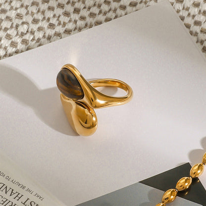 Marea Crossover Tiger Eye Ring