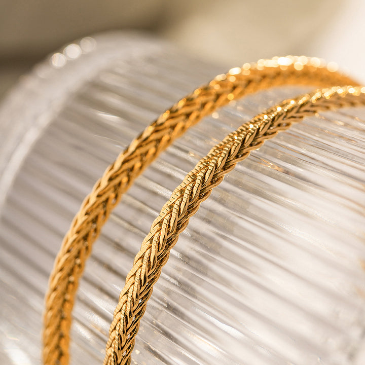 Marea Flat Plaited Chain Bracelet