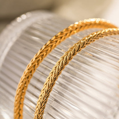 Marea Flat Plaited Chain Bracelet