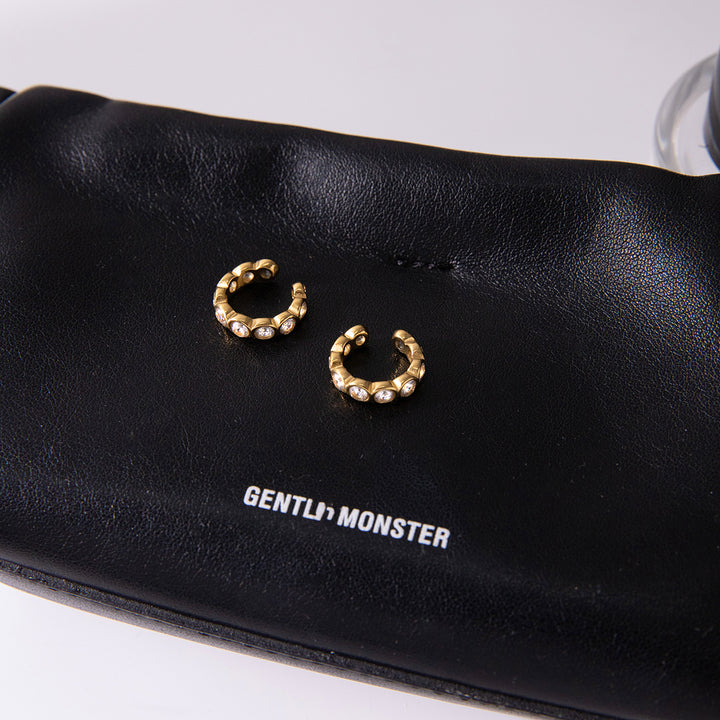 Salina Hammered Zirconia Cuff Earrings