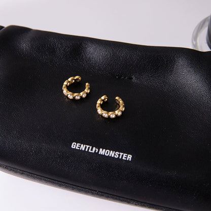 Salina Hammered Zirconia Cuff Earrings