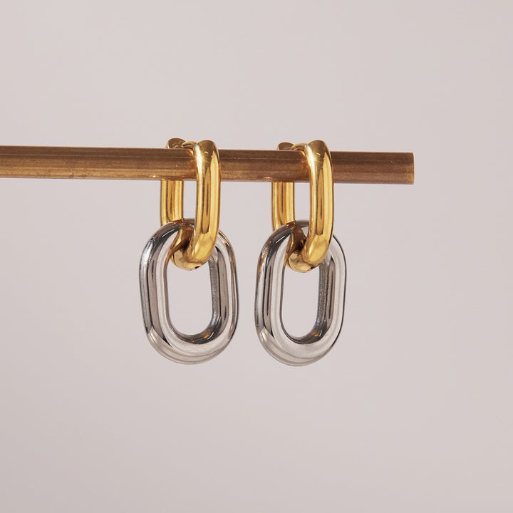 Marea Mixed Metal Drop Earrings