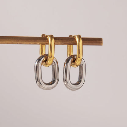 Marea Mixed Metal Drop Earrings