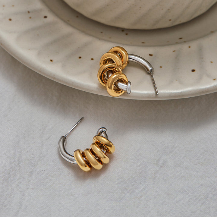 Salina Layered Band Hoop Earrings
