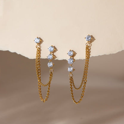Salina Zircon Cascade Earrings
