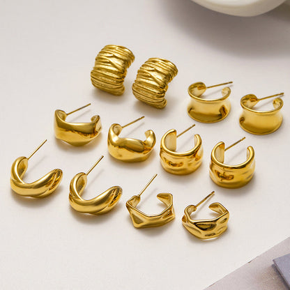 Marea Bold Sculpted Hoop Earrings