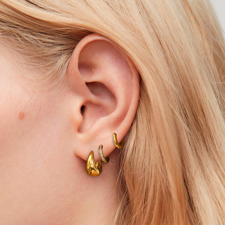 Vesper Triple Stack Hoop Earrings