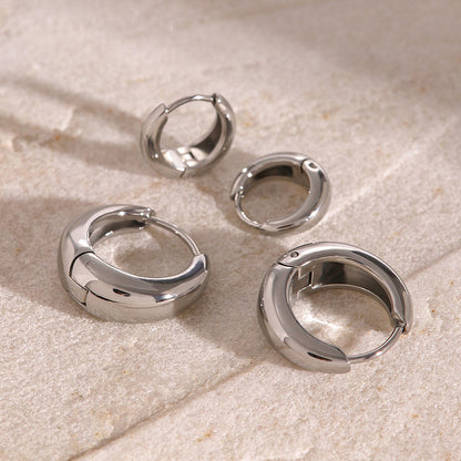 Marea Bicolour Domed Hoop Earrings