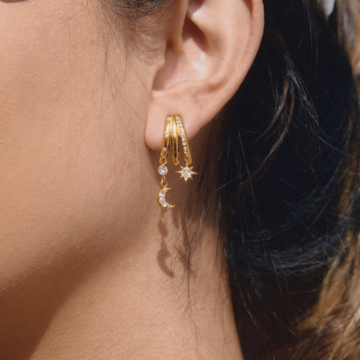 Calanque Crystal Chain Drop Earrings