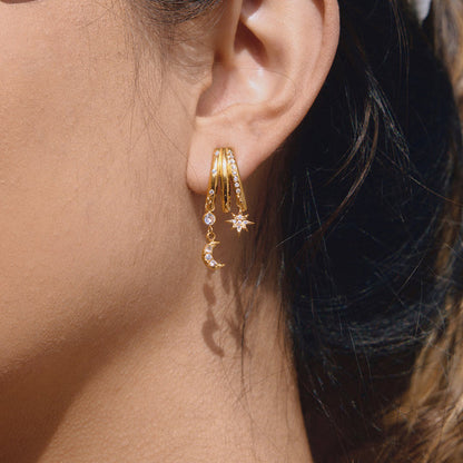 Calanque Crystal Chain Drop Earrings