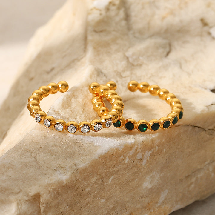 Marea Pebbled Stone Stacking Ring