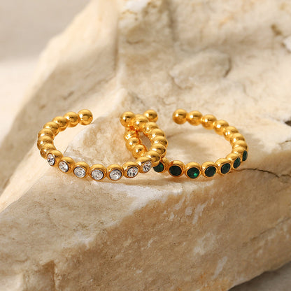 Marea Pebbled Stone Stacking Ring