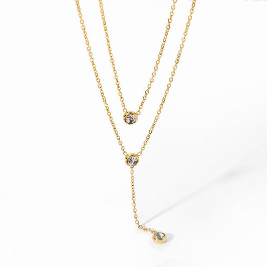 Estela Layered Lariat Necklace