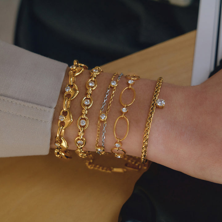 Marea Open Link Stone Bracelet