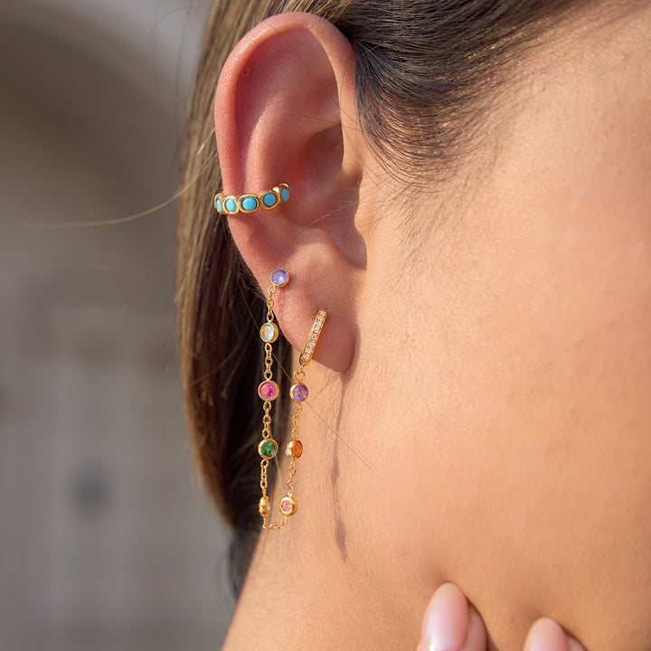 Anemone Gemstone Cascade Earrings