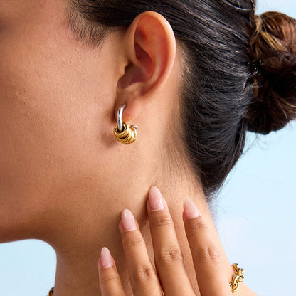 Salina Layered Band Hoop Earrings