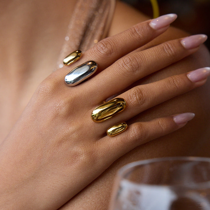 Dune Mixed-Metal Dome Ring