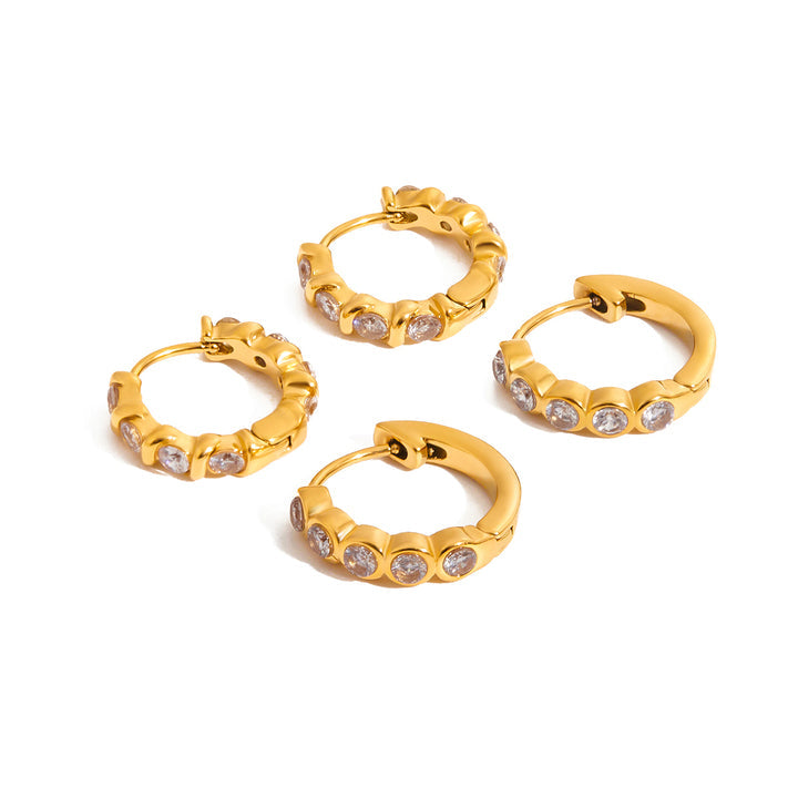 Tidepool Inset Stone Hoop Earrings