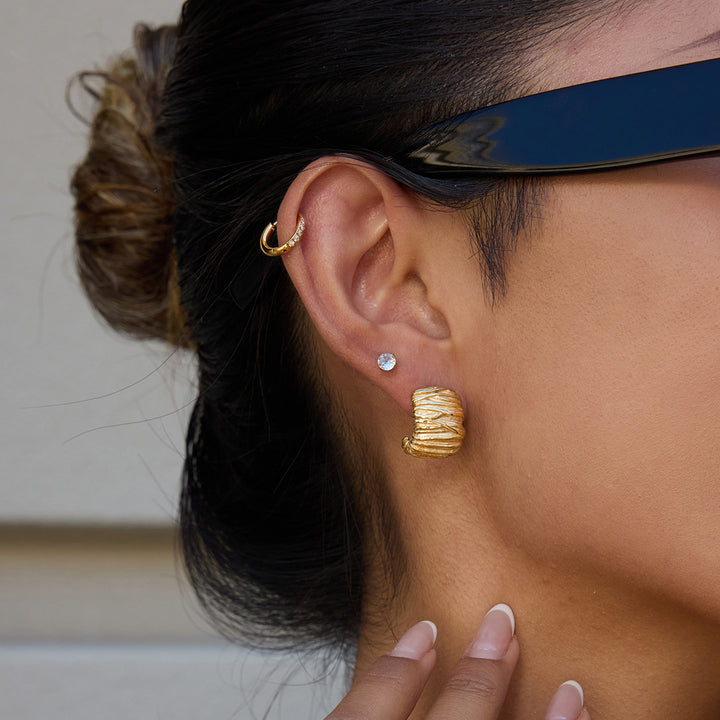 Marea Bold Sculpted Hoop Earrings