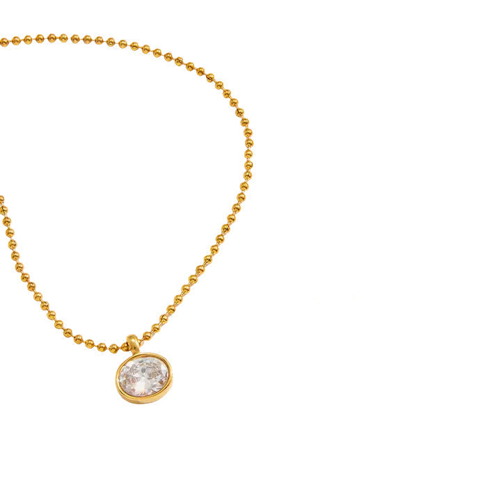 Cala Framed Oval Bead Necklace