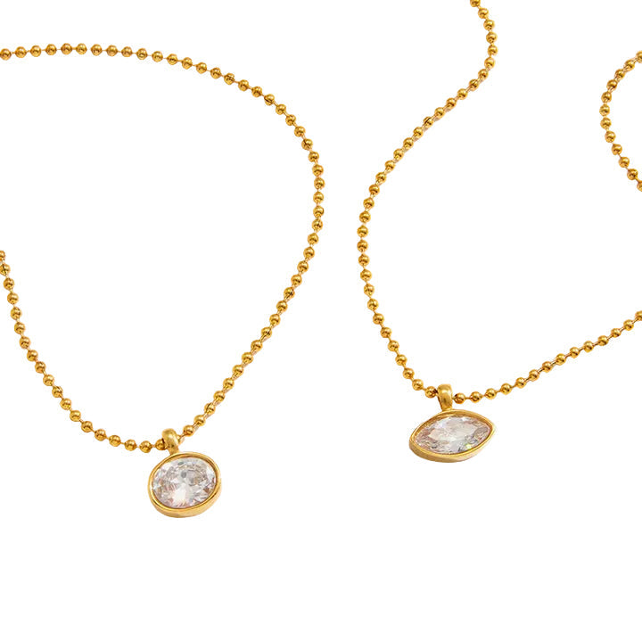 Marea Droplet Beaded Chain Necklace