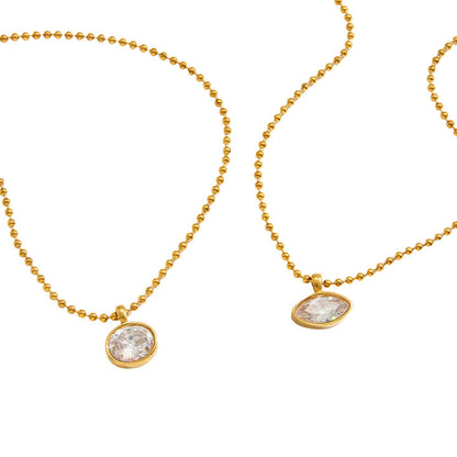 Marea Droplet Beaded Chain Necklace