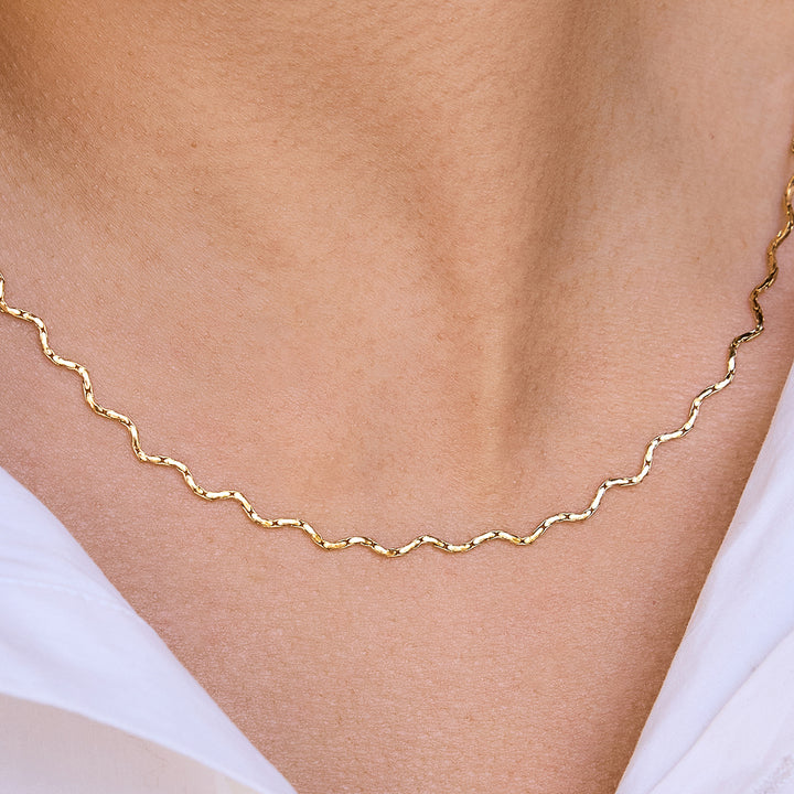Marea Ridged Chain Necklace