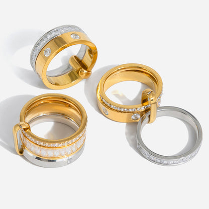 Marea Tiered Mixed Metal Ring
