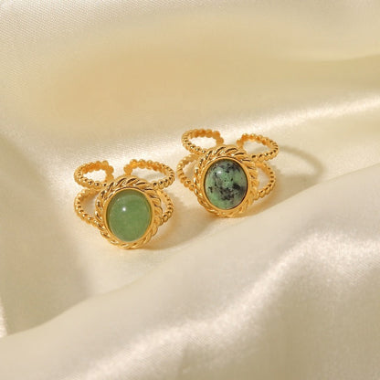 Salina Braided Stone Ring
