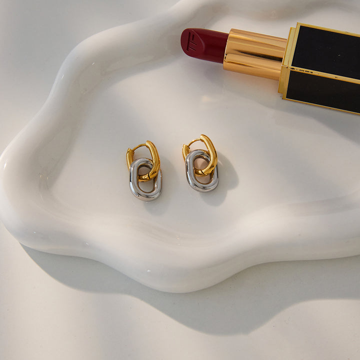 Marea Mixed Metal Drop Earrings