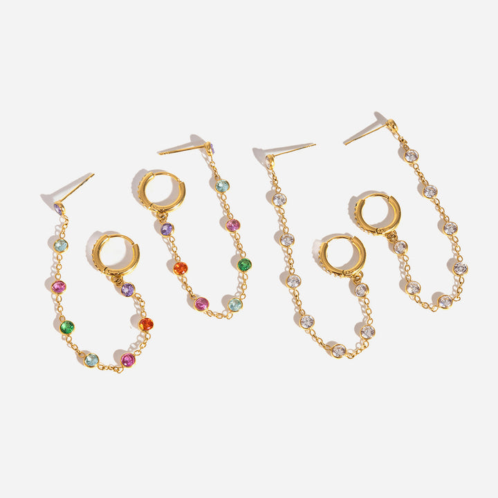 Anemone Gemstone Cascade Earrings