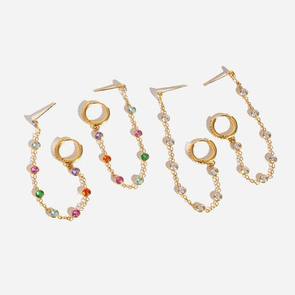 Anemone Gemstone Cascade Earrings