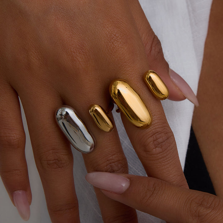 Dune Mixed-Metal Dome Ring