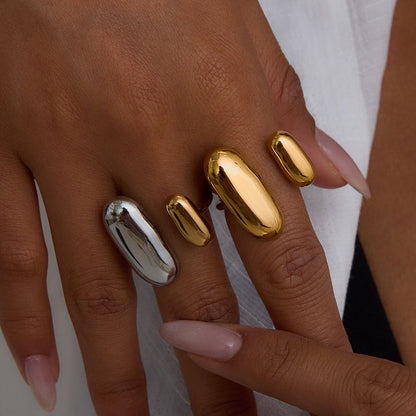 Dune Mixed-Metal Dome Ring