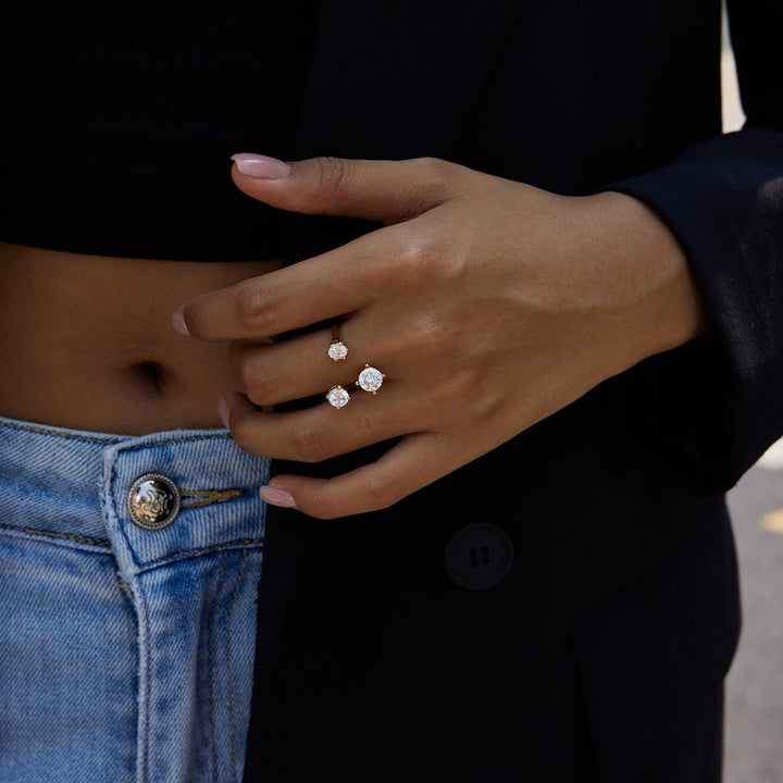Alba Trio Stone Cuff Ring
