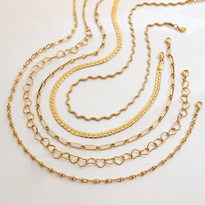 Marea Polished Rectangular Chain Necklace